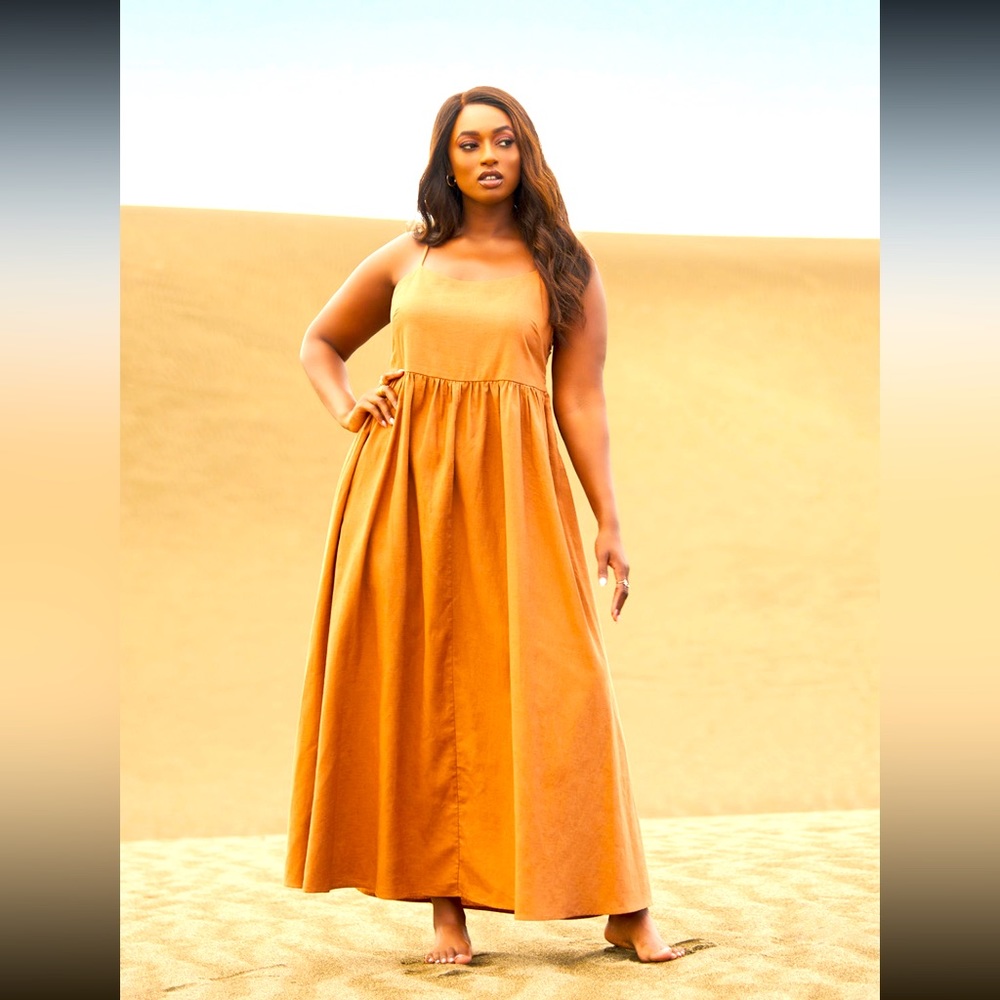 REBDOLLS Allegra Linen Maxi Dress